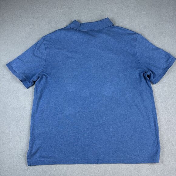 Polo Ralph Lauren Polo Shirt Mens Large Heather Blue Classic Fit Red Pony Logo - Picture 5 of 7